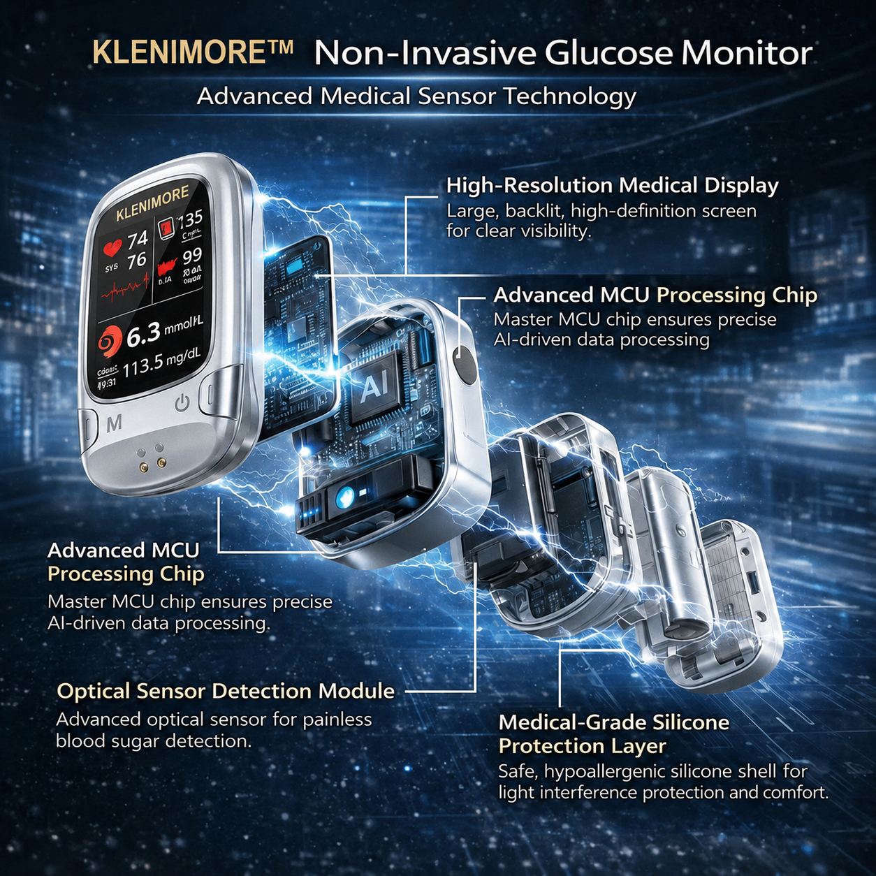 🔥Final 3 Hours: 50% OFF🏆Develops Newly Launched Non-Invasive Smart Blood Sugar Tracking Device✅