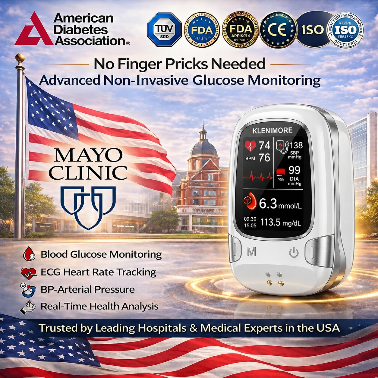 🔥Final 3 Hours: 50% OFF🏆Develops Newly Launched Non-Invasive Smart Blood Sugar Tracking Device✅